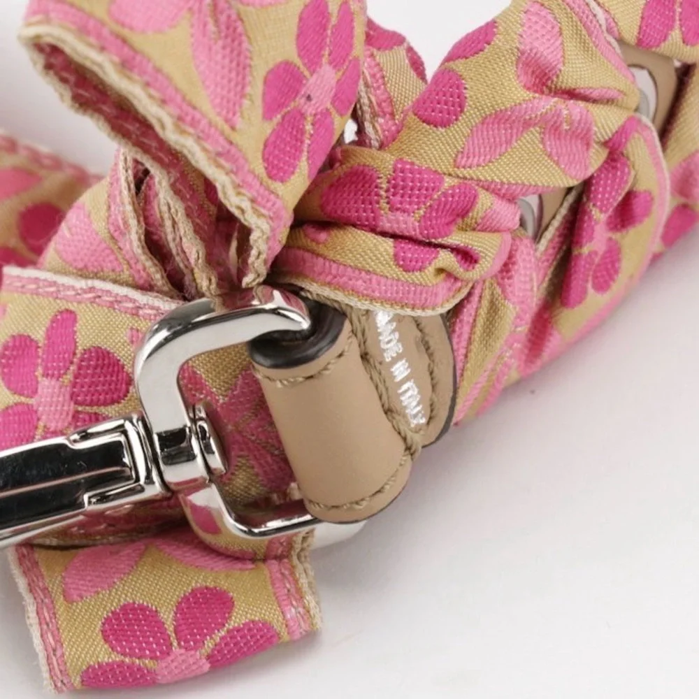 Fendi Floral Ribbon and Leather Shoulder Strap